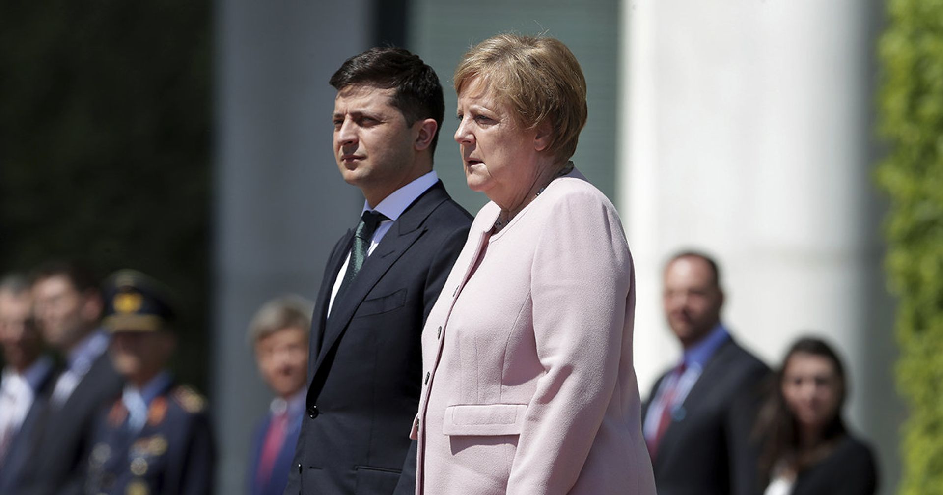 Канцлер Германии Ангела Меркель и президент Украины Владимир Зеленский Канцлер Германии Ангела Меркель и президент Украины Владимир Зеленский - ИноСМИ, 1920, 18.08.2021