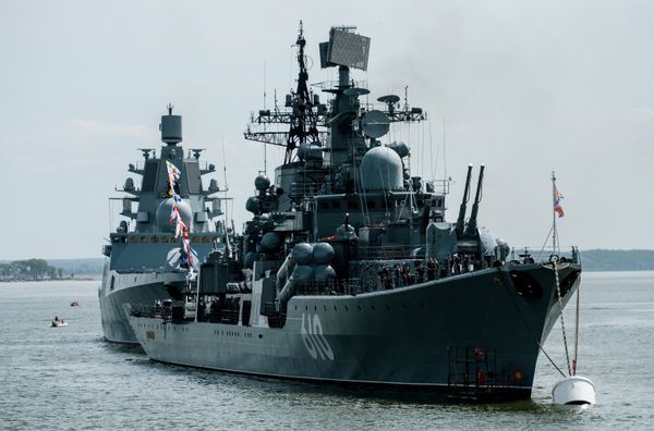Эсминец Настойчивый в Балтийске Калининградской области