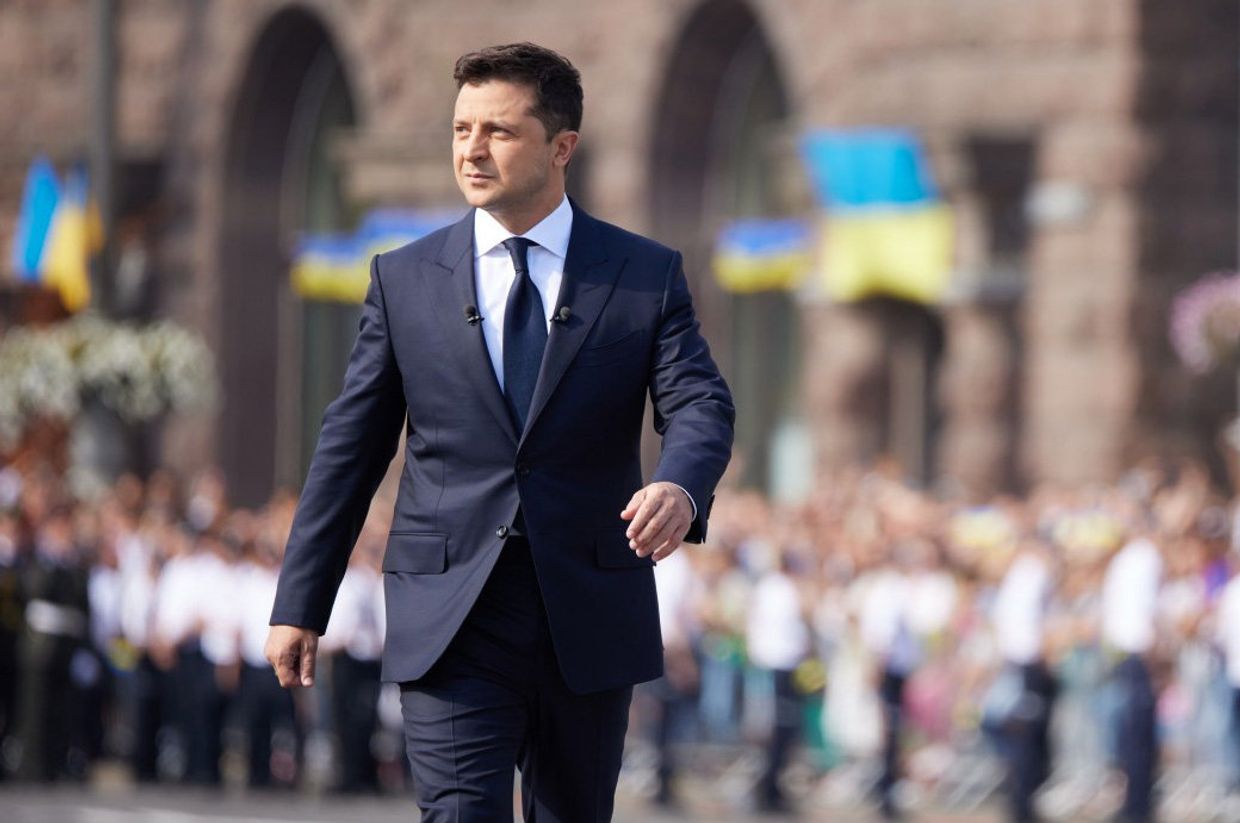 Президент Украины Владимир Зеленский на параде по случаю 30-й годовщины независимости Украины