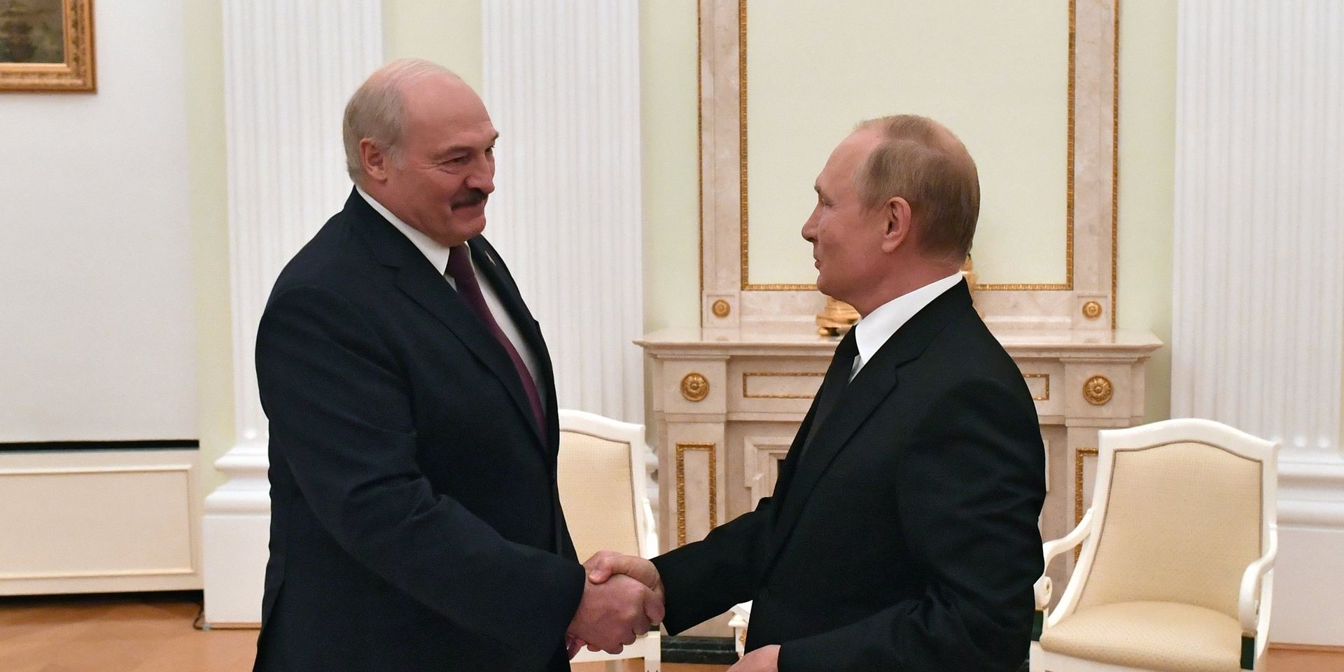 Переговоры президента РФ В. Путина с президентом Белоруссии А. Лукашенко - ИноСМИ, 1920, 10.02.2022