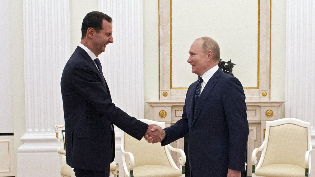 Встреча президента РФ В. Путина с президентом Сирии Б. Асадом