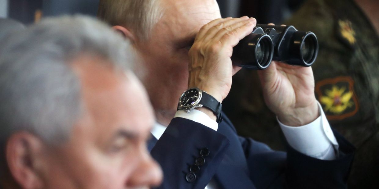 Президент РФ В. Путин посетил учения Запад -2021
