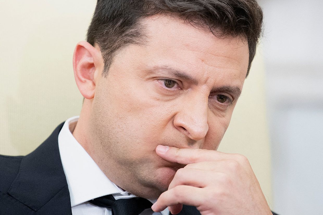 Президент Украины Владимир Зеленский во время встречи с президентом США Джо Байденом в Вашингтоне