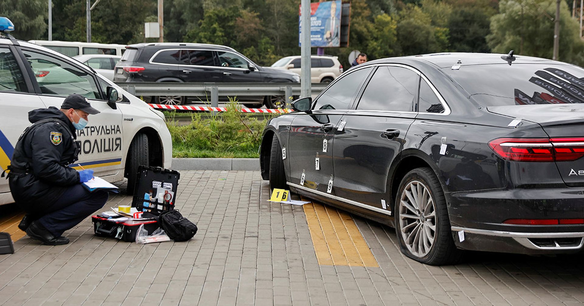 Место нападения на главного помощника президента Украины Владимира Зеленского в Киеве, Украина - ИноСМИ, 1920, 22.09.2021