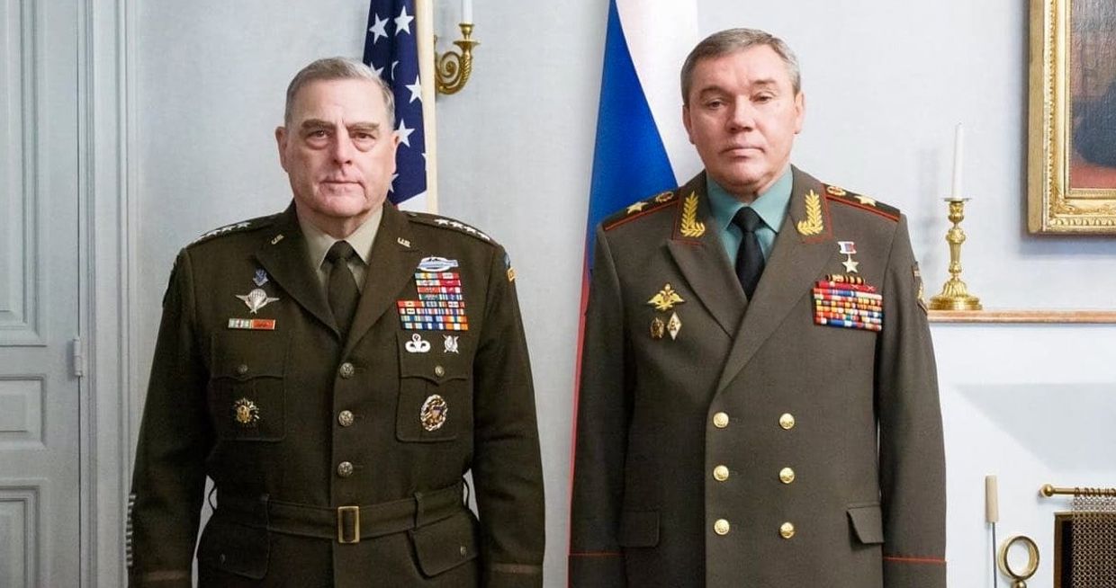 Встреча начальника Генштаба ВС РФ В. Герасимова и председателя комитета начальников штабов ВС США М. Милли