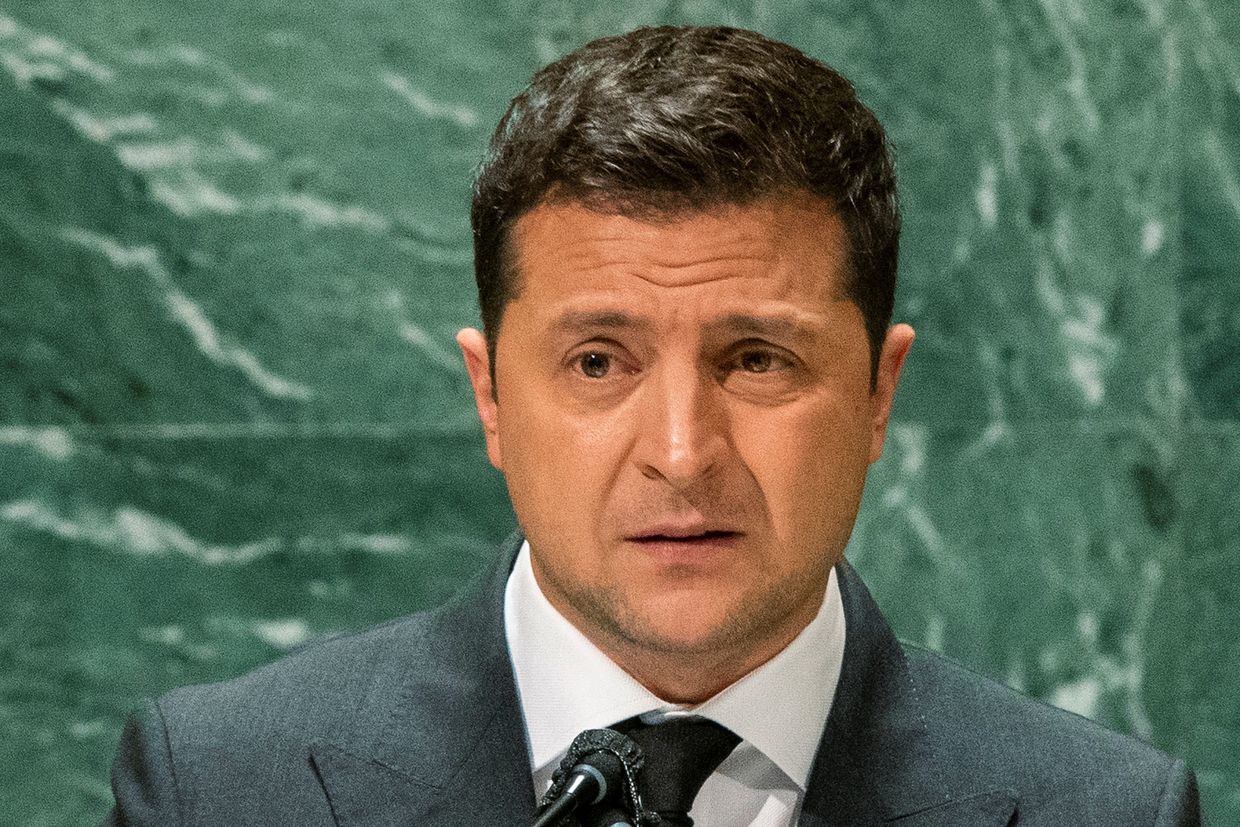Президент Украины Владимир Зеленский выступает на 76-й сессии Генеральной Ассамблеи ООН