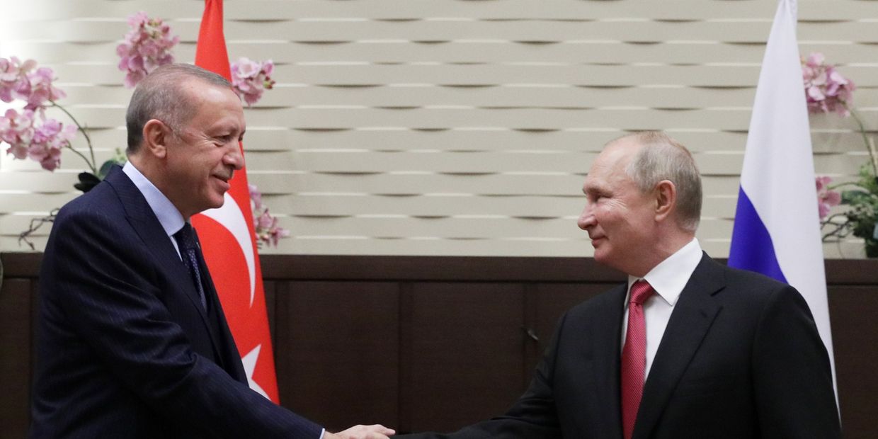 Президент РФ В. Путин провел переговоры с президентом Турции Р. Эрдоганом
