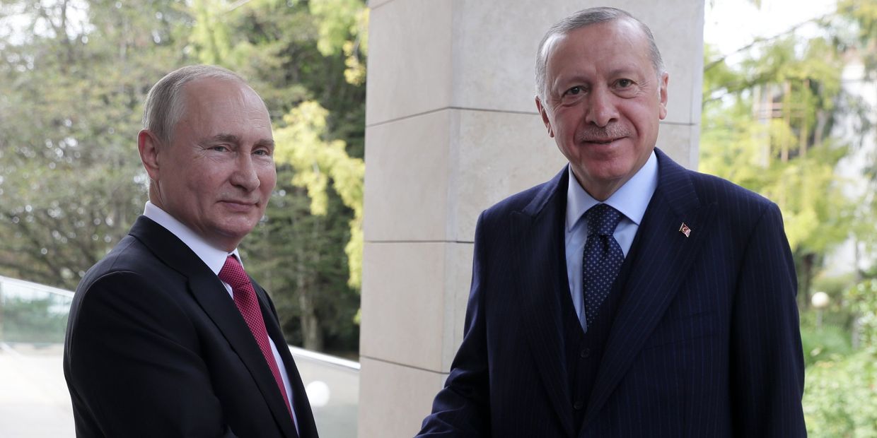 Президент РФ В. Путин провел переговоры с президентом Турции Р. Эрдоганом