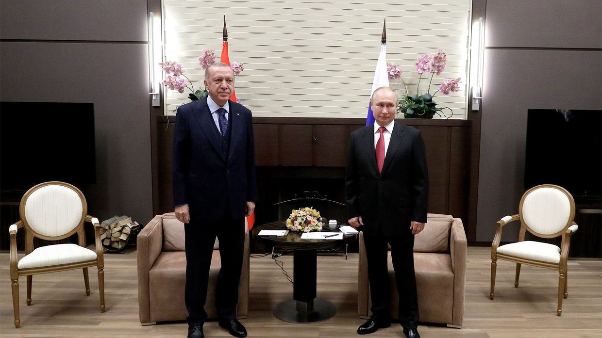 Президент РФ В. Путин провел переговоры с президентом Турции Р. Эрдоганом