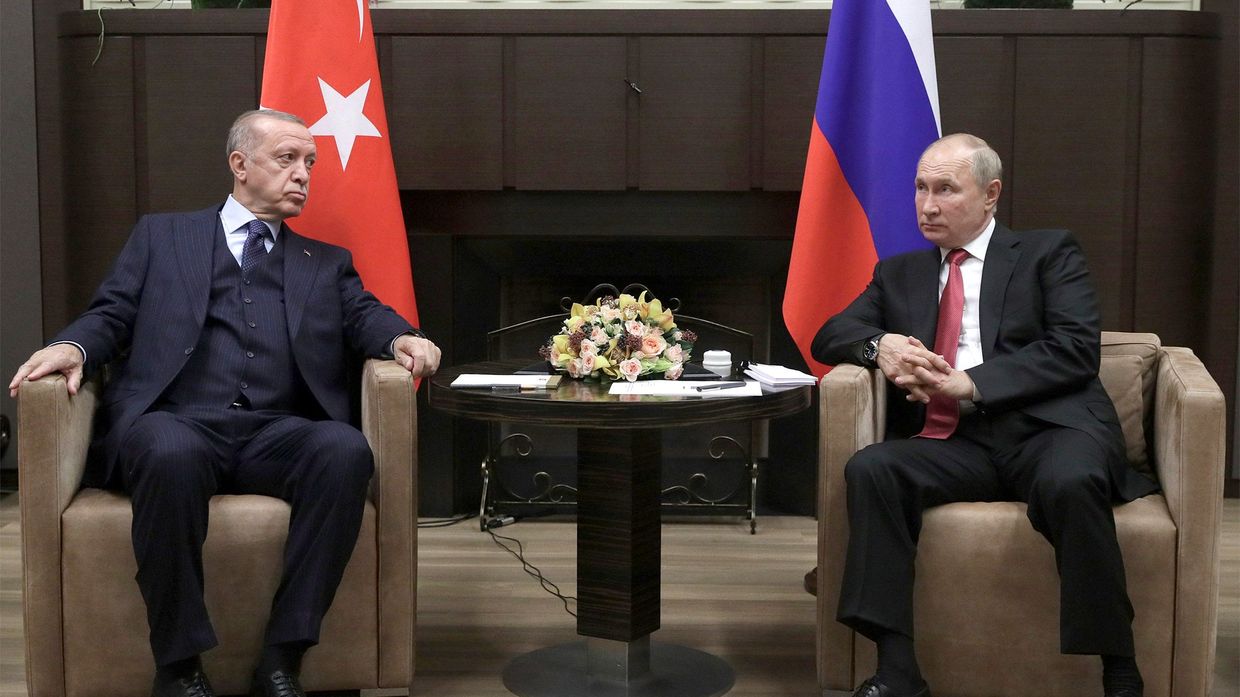 Президент РФ В. Путин провел переговоры с президентом Турции Р. Эрдоганом