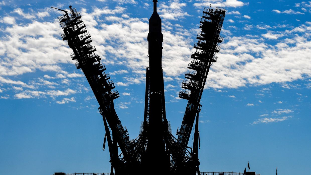 testВывоз РН Союз-2.1а с кораблем Союз МС-19 на стартовый комплекс