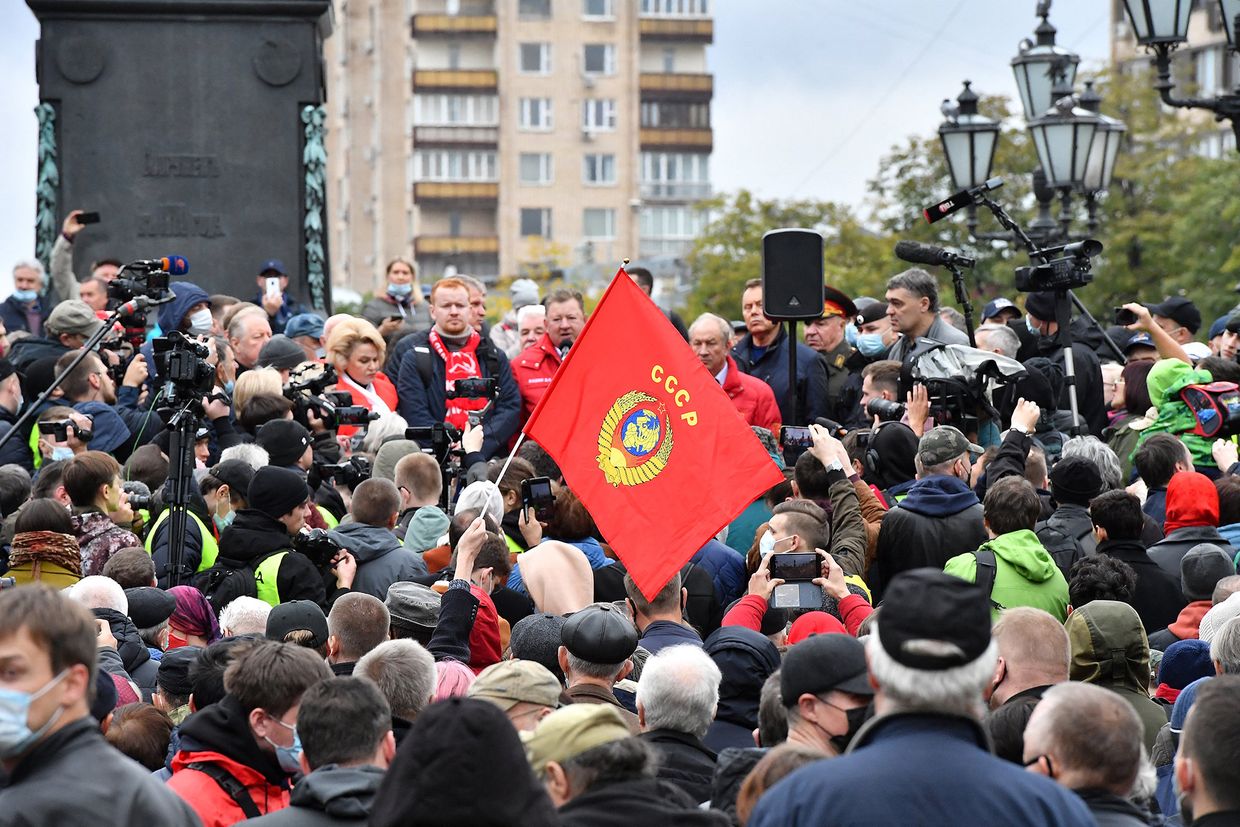 Митинг КПРФ на Пушкинской площади в Москве