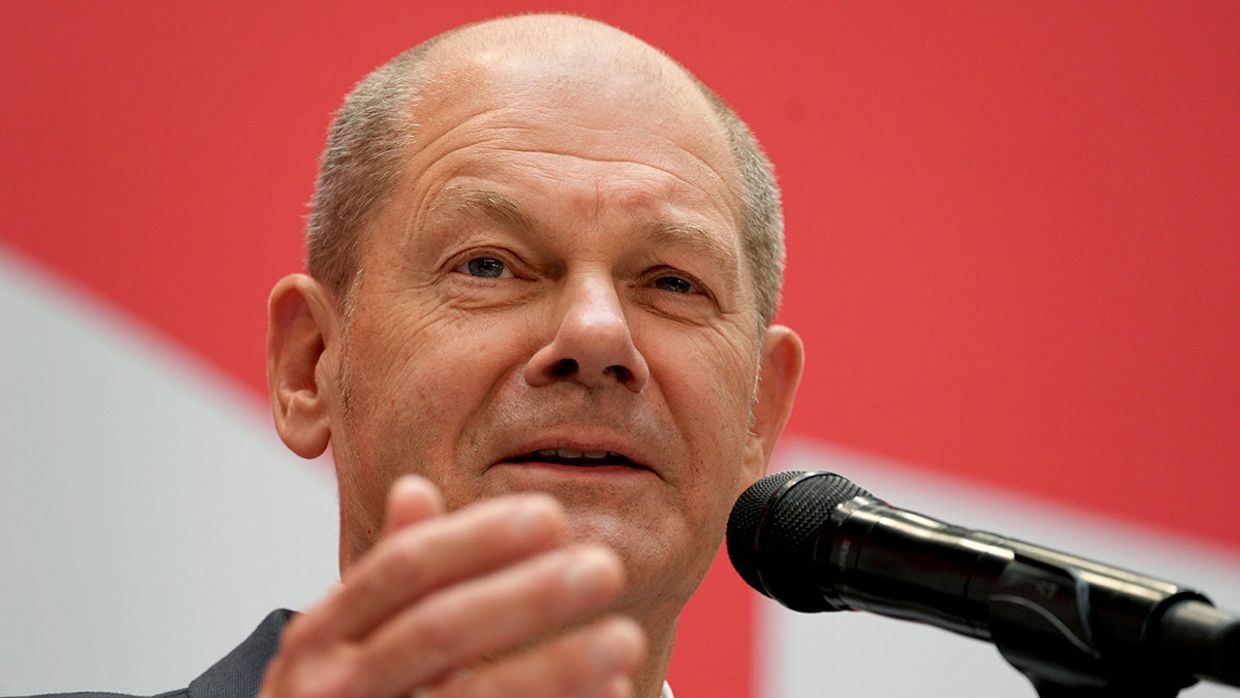 Кандидат в канцлеры ФРГ от партии SPD Олаф Шольц