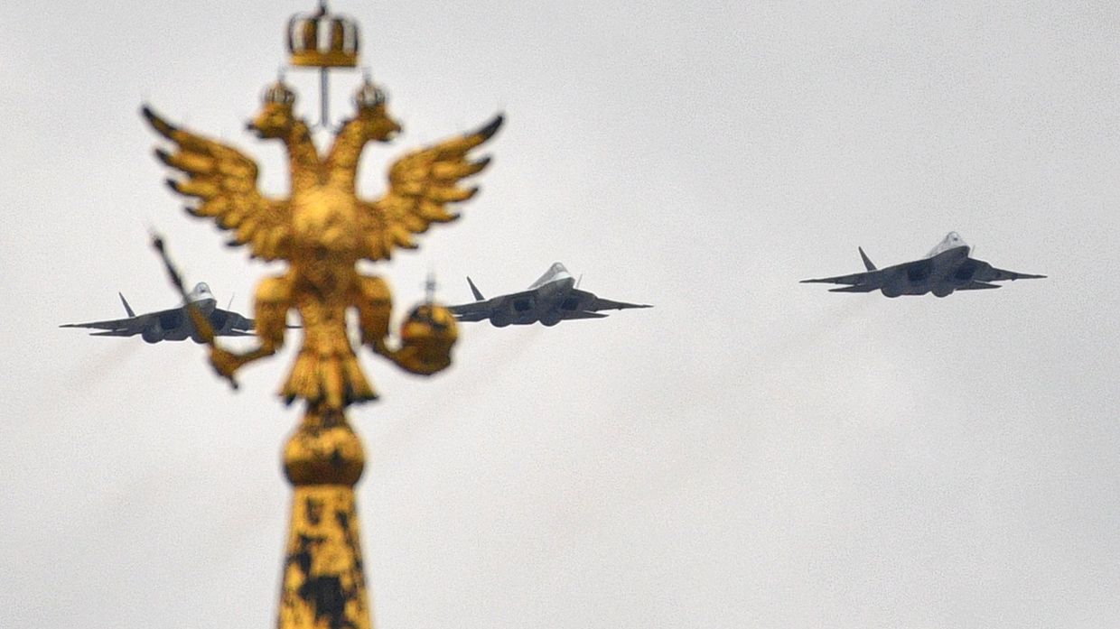 Воздушная часть парада в честь 76-й годовщины Победы