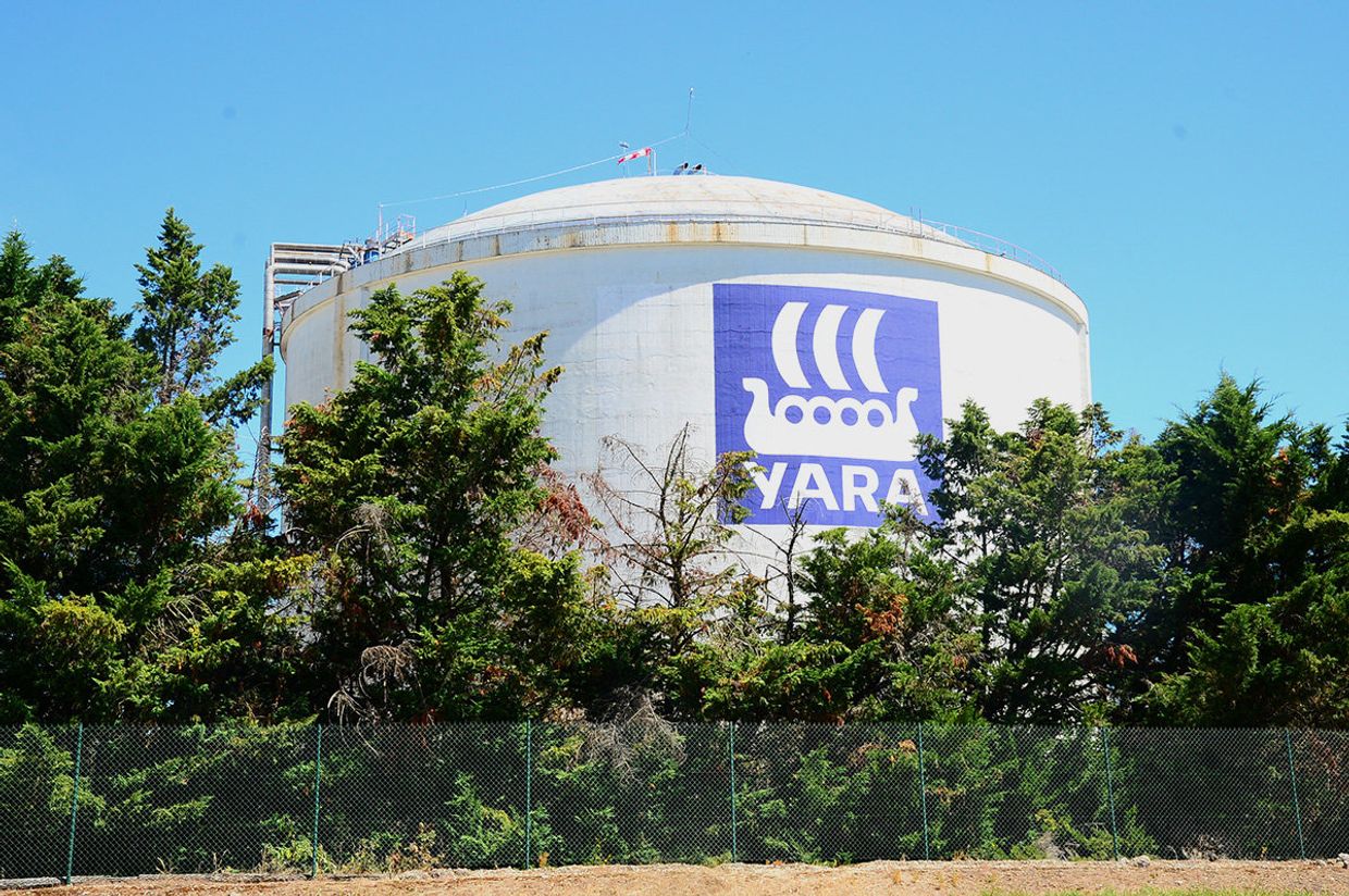 Предприятие норвежской химической компании Yara International ASA в Амбесе, Франция