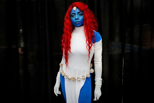 Посетитель Comic Con в Нью-Йорке