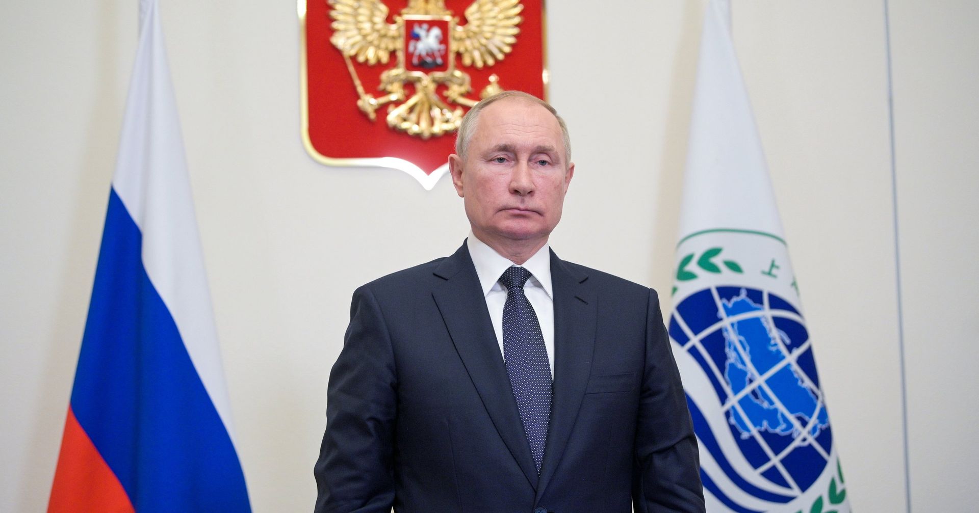 Президент РФ В. Путин по видеосвязи принял участие в заседании Совета глав государств - членов ШОС Президент РФ В. Путин по видеосвязи принял участие в заседании Совета глав государств - членов ШОС - ИноСМИ, 1920, 12.10.2021