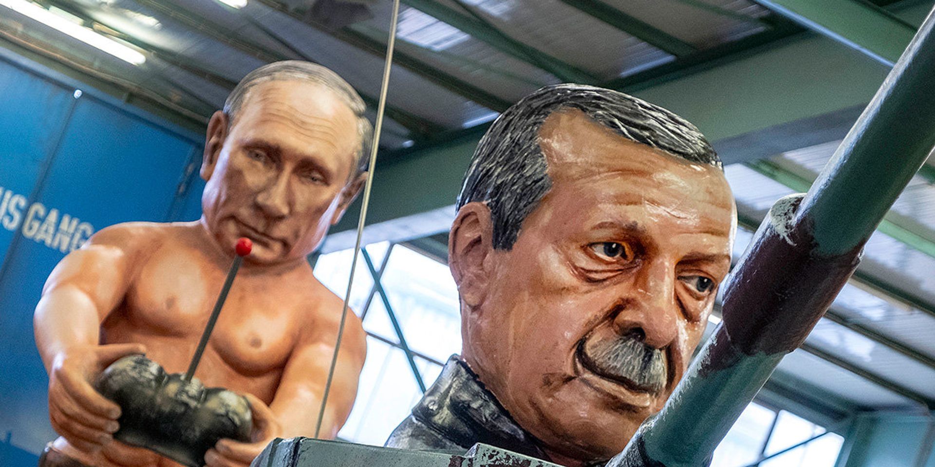 Фигуры президента РЫ Владимира Путина и президента Турции Реджепа Тайипа Эрдогана на карнавале в Майнце - ИноСМИ, 1920, 26.04.2022