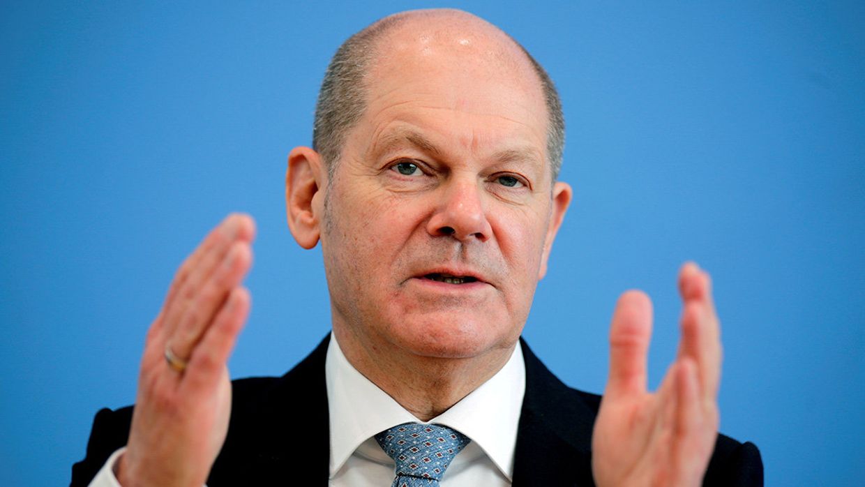 Кандидат в канцлеры ФРГ от партии SPD Олаф Шольц