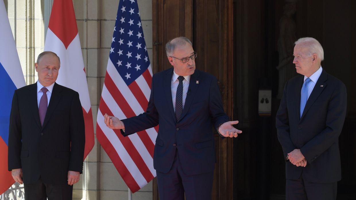 Встреча президентов России и США Владимира Путина и Джо Байдена в Женеве 16 июня 2021 года