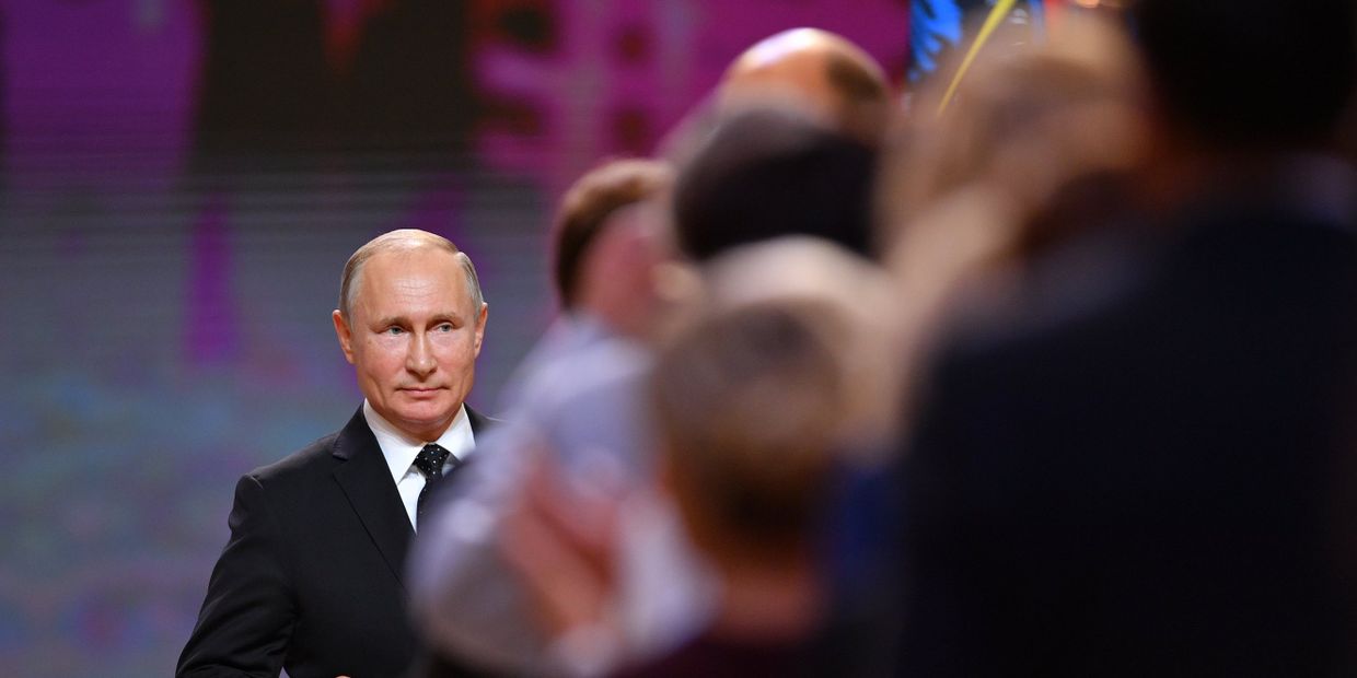 Президент РФ В. Путин посетил инаугурацию мэра Москвы