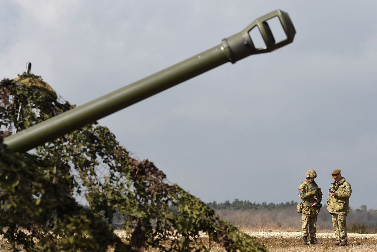 Британские солдаты во время военных учений Dynamic Front 18 в Германии