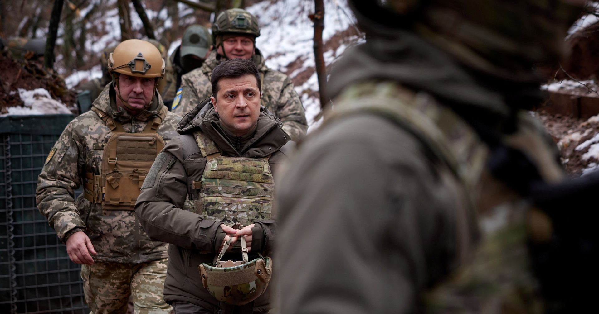 Президент Украины Владимир Зеленский на боевых позициях в Донецкой области - ИноСМИ, 1920, 09.12.2021