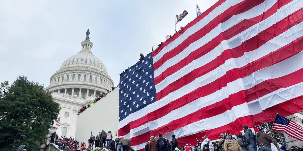 Акция протеста сторонников Д. Трампа в Вашингтоне