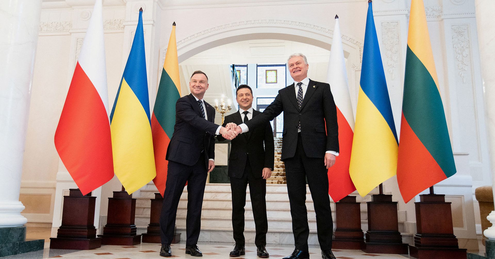 Президент Украины Владимир Зеленский, президент Польши Анджей Дуда и президент Литвы Гитанас Науседа - ИноСМИ, 1920, 21.12.2021