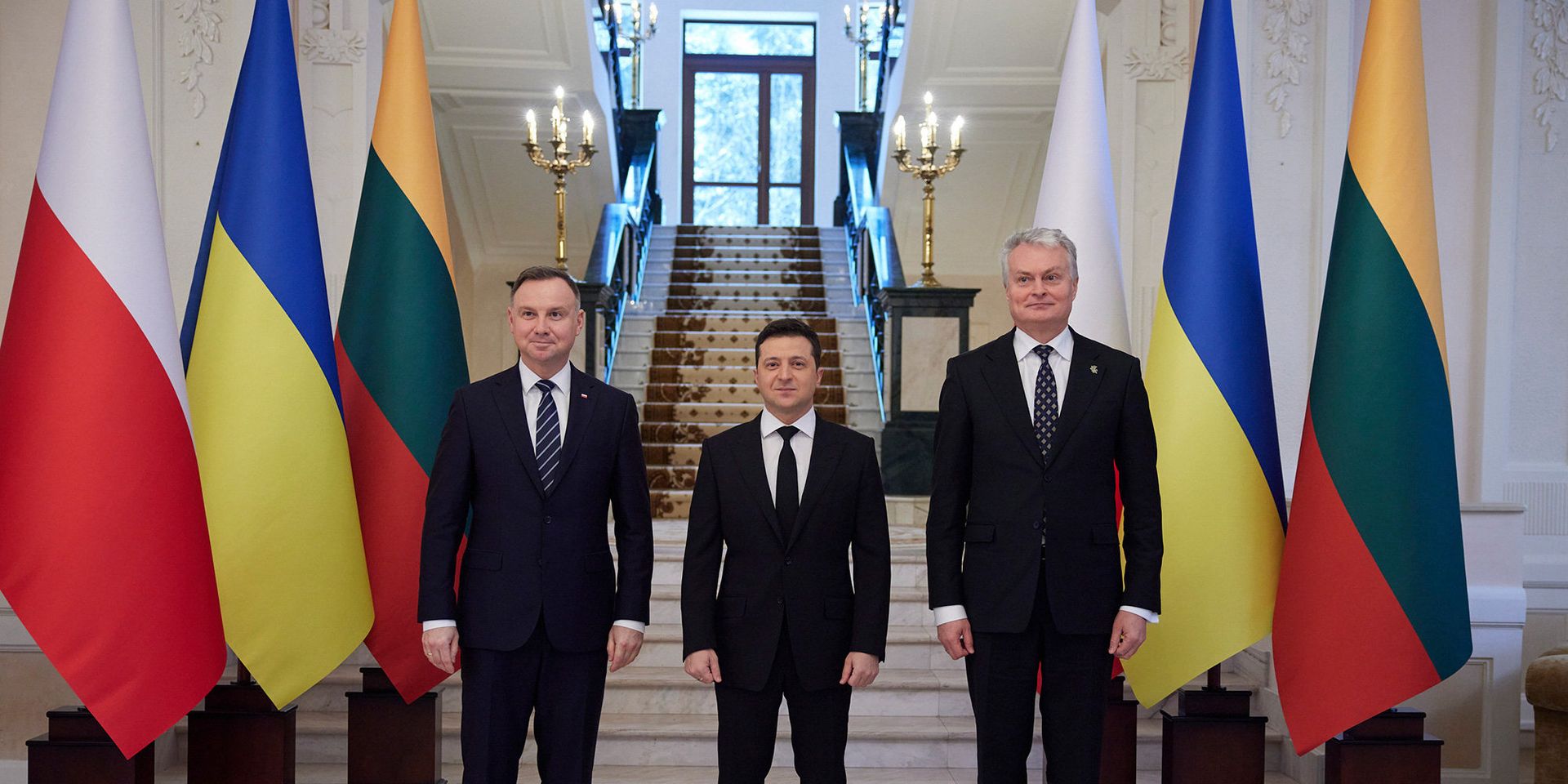 Президент Украины Владимир Зеленский, президент Польши Анджей Дуда и президент Литвы Гитанас Науседа - ИноСМИ, 1920, 11.01.2023