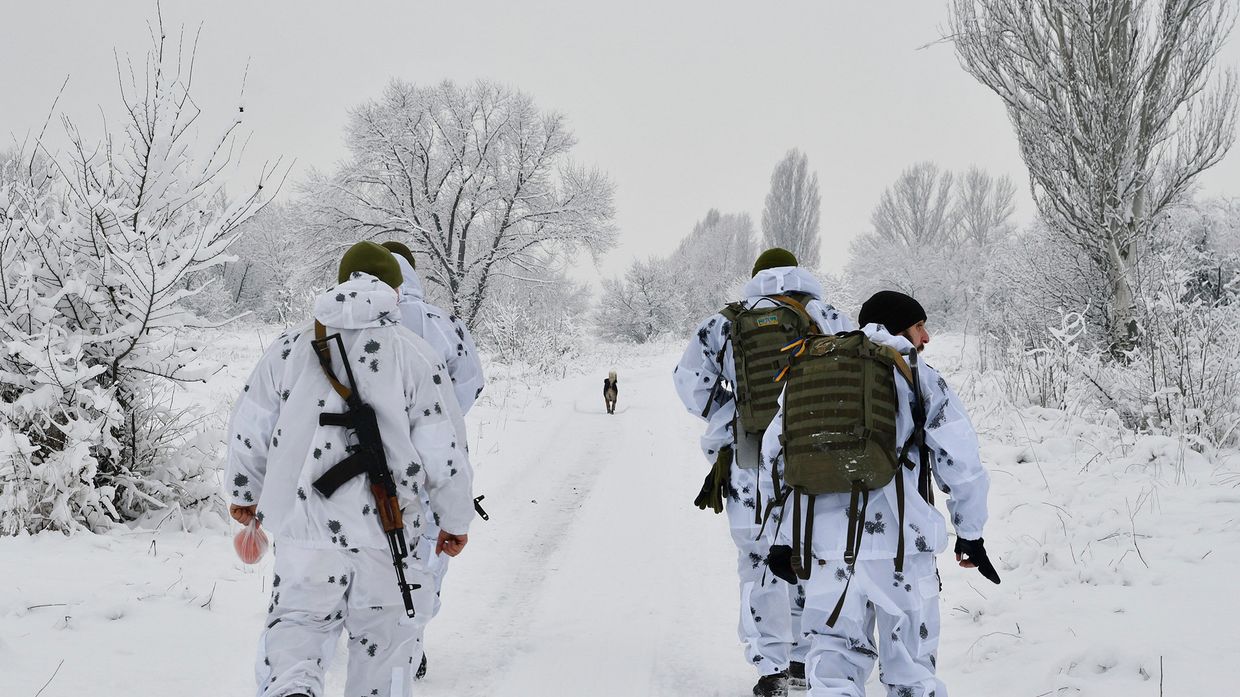 Украинские военнослужащие у села Верхнеторецкое в Донецкой области
