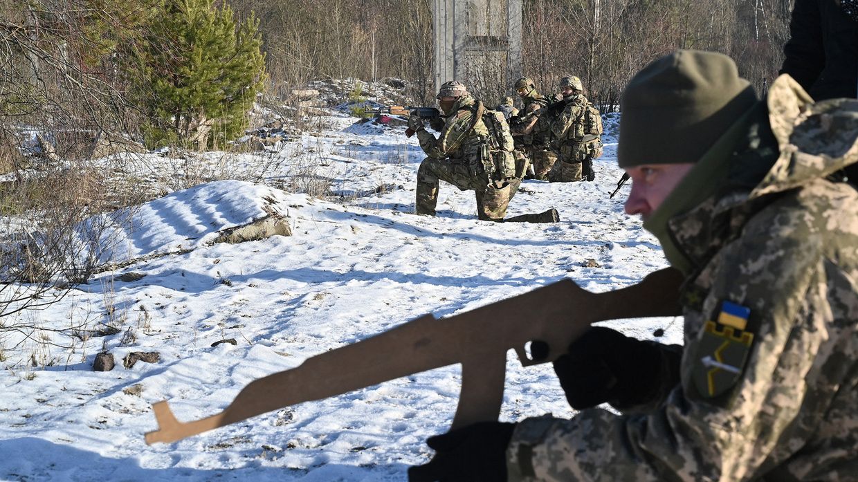 Военные учения под Киевом, Украина
